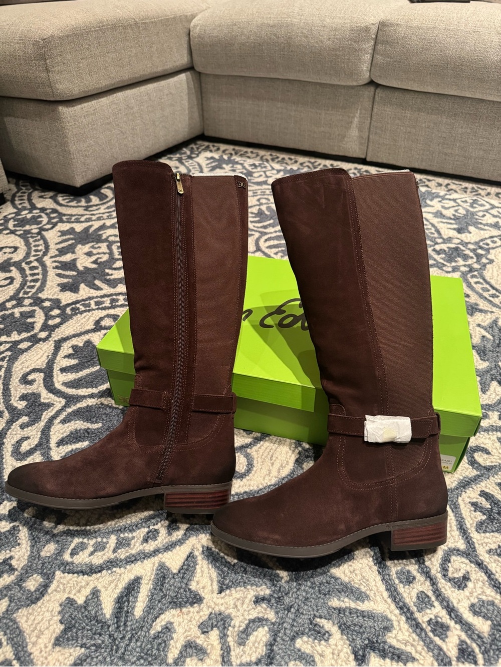 Sam Edelman Tall Brown Suede Riding Boots